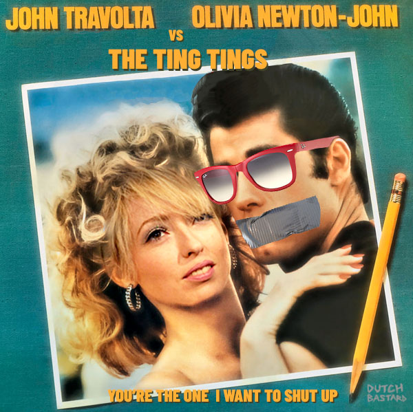 Cover art John Travolta & Olivia Newton-John vs The Ting Tings - You're The One I Want To Shut Up